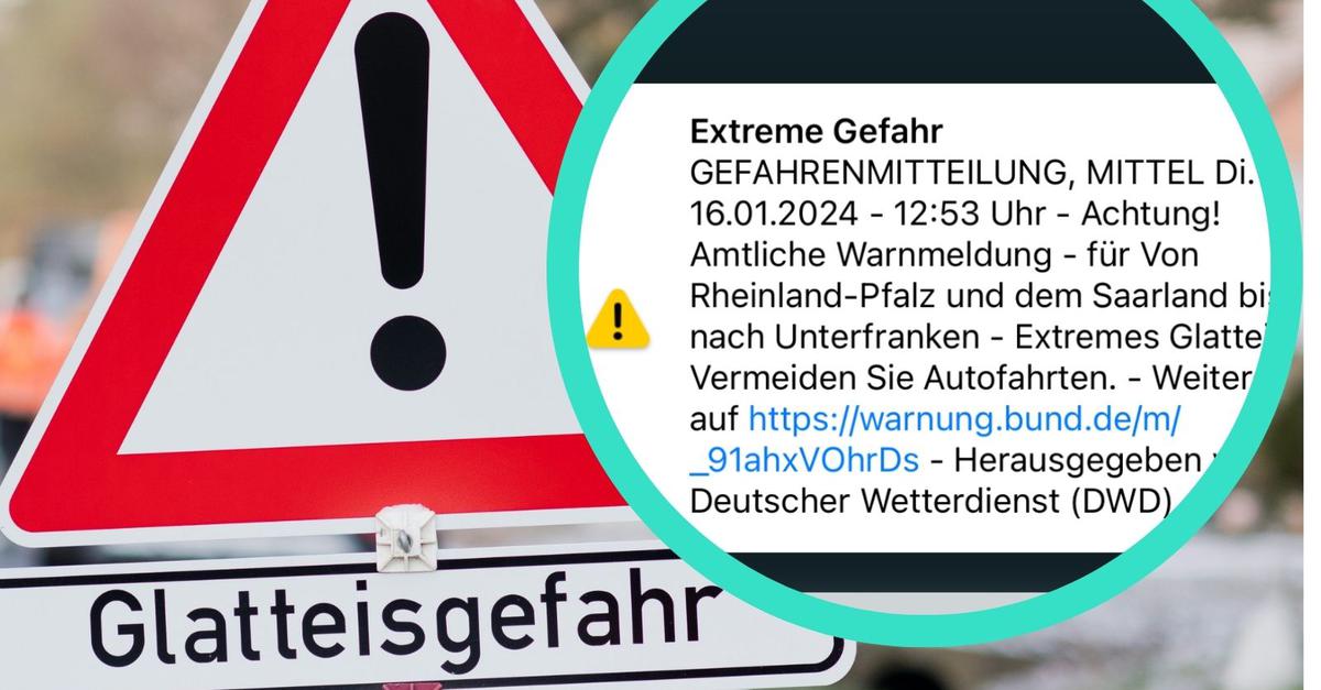 „Autofahrten Vermeiden“: Extrem-Wetter-Warnung Vor Glatteis In RLP